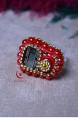 Boncuklu Taşlı Zikirmatik Kırmızı thumbnail 3