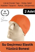 2'li Her Saça Uygun Su Geçirmez Bez Bone Likralı Yüzücü Deniz Havuz Elastik Unisex Kulak Korumalı - 1