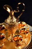 Hediyelik Sunumluk Lüks Altın Renkli Kaf Zemzem Takımı – 8 Parça - 3