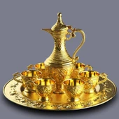 Safir 8 Parça Zemzem Takımı Altın Renk thumbnail 2