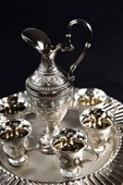 Hediyelik Sunumluk Lüks Gümüş Renkli Kaf Zemzem Takımı – 8 Parça - 3