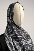 Etnik Desenli Pamuklu Şal Siyah thumbnail 2