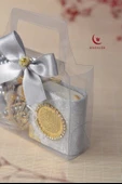 Hediyelik Kutulu Mini Kuran İnci Tesbih ve Taşlı Zikirmatik Seti Gri Renk 1 Adet - 3
