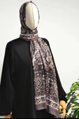Etnik Desenli Pamuklu Şal Vizon thumbnail 4