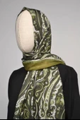 Etnik Desenli Pamuklu Şal Yeşil thumbnail 2