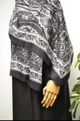 Etnik Desenli Pamuklu Şal Siyah - 3