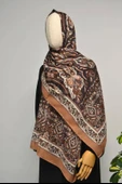 Etnik Desenli Pamuklu Şal Turuncu thumbnail 1