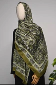 Etnik Desenli Pamuklu Şal Yeşil thumbnail 1
