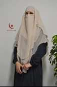 3 Katlı Şifon Sufle Bej (Pratik Şal) thumbnail 3