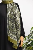 Etnik Desenli Pamuklu Şal Yeşil thumbnail 3