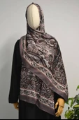 Etnik Desenli Pamuklu Şal Vizon thumbnail 1