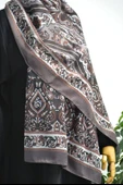 Etnik Desenli Pamuklu Şal Vizon thumbnail 3