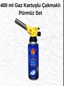 DMAX 400 ml Gaz Kartuşlu Çakmaklı Pürmüz Set - 1