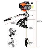Backer Bp2500 Benzin Motorlu  Dıştan Takmalı Tekne Bot Kayık Aparatı 2,5 Hp - 4