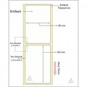 TERMAL BARKOD ETİKETİ 120X80 TEKLİ 300 LÜ thumbnail 2