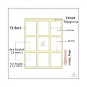 KUŞE BARKOD ETİKETİ 50X30 3 LÜ 3000 LİK - 2