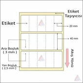 KUŞE BARKOD ETİKETİ 40X20 5 Lİ 5000 LİK - 2