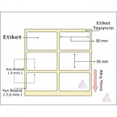 KUŞE BARKOD ETİKETİ 30X50 2 Lİ 2000 ´ LİK - 2