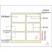 TERMAL BARKOD ETİKETİ 30X40 2´Lİ 2000´Lİ thumbnail 2