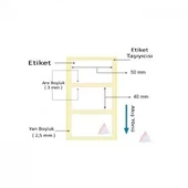 KUŞE BARKOD ETİKETİ 40X50 2´Lİ 1500´LÜ thumbnail 2