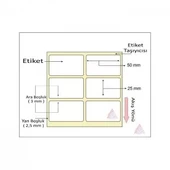 TERMAL BARKOD ETİKETİ 25X50 2Lİ 2000 LİK - 2