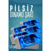 5 li Kendinden Dinamo Şarjlı Pilsiz Acil Durum El Feneri Manuel Şarjlı El Feneri - 1
