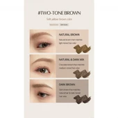 Merythod Reeltattoo Brow Cushion Two Tone Brown - Çift Tonlu, Çift Fırçalı Kaş Farı & Kaş Şekillendirme Kiti - 5