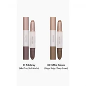 Merythod Double Contour Stick 02 Toffee Brown - Çift Taraflı Sıcak Tonlu Kontür Stick - 11