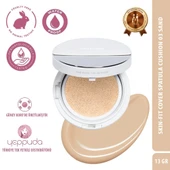 Merythod Skin-Fit Cover Spatula Cushion 03 Sand SPF50+PA+++ - Yüksek Kapatıcı,Waterproof Spatulalı Fondöten - 6