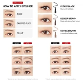 Merythod Reeledge Slim Liner 01 Deep Black - İnce Uçlu Siyah Eyeliner - 3