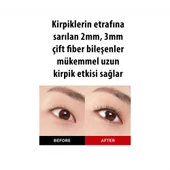 Merythod Realong Cara Black - Uzatma ve Hacim Etkili, Kıvrım Sağlayan Suya Dayanıklı Siyah Maskara - 10