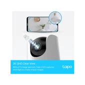TP-LINK Tapo C225, 4,0Mpix, Iç ve Dis Mekan, WiFi,  9Mt. Gece Görüsü, 360 Dönüs, Dikey ve Yatay Hareket, Iki Yönlü Ses Güvenlik Yapay Zeka Destekli Kamera - 5