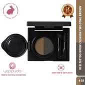 Merythod Reeltattoo Brow Cushion Two Tone Brown - Çift Tonlu, Çift Fırçalı Kaş Farı & Kaş Şekillendirme Kiti - 1