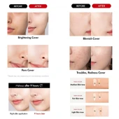 Merythod Radiance Cover Cushion 02 Natural Beige SPF50+PA+++ - Nemli ve Parlak Görümüm Sunan Fondöten - 8