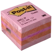 Post-it Yapışkanlı Not Kağıdı Küp Mini 52x52 Pembe 2051-P - 1