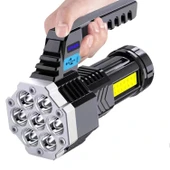 7 Başlıklı Çok Fonksiyonlu Şarjlı El Feneri Hs30 thumbnail 1