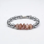 HEMATİT  TAŞI MİSİNA LASTİKLİ BİLEKLİK - 1