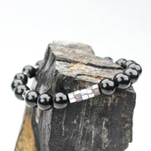 Oltu Taşı Hematit Lastikli Bileklik - 2