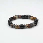 AKİK VE OLTU TAŞI  MİSİNA LASTİKLİ BİLEKLİK - 2