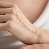 Vaoov 925 Ayar Gümüş Sıra Taşlı Şahmeran Bileklik - 4