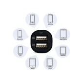 Çift USB Girişli 2.1 AMP Araç Çakmak Soketi - 3