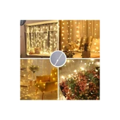 8 Fonksiyonlu Peri Perde Led Uzaktan Kumandalı Günışığı Perde Peri Led (3 Mt X 3 Mt) - 5