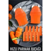ModaCar Hızlı Parmak Bıçağı Başparmak Sebze Kesici 2 li set - 1