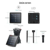 Solar 100 Ledli 12 Metre Bahçe Aydınlatma - 6