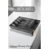 ModaCar Çekmece İçi Kaşıklık Kepçelik 6 Gözlü GRİ - 1