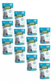 Jungle Pouch Gravy Soslu Somonlu Yaş Kedi Maması 100 Gr (12 ADET) - 1