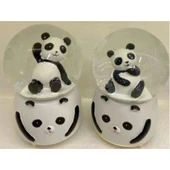 Siyah-beyaz Panda Kar Küresi Büyük Boy - 1