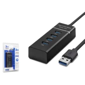 Usb3.0 Hub 3*Usb + Usb3.0 30Cm Siyah HDX7017 - 1