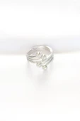 Topçuk Model Zirkon Taşlı Silver Renk Ayarlanabilir Yüzük - TJ-BYK3137 - 2
