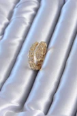 VIP Seri Gold Renk Yılan Model Kadın Yüzük - TJ-BYK2775 - 1